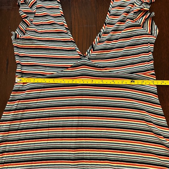 Wild Fable Junior Women's Striped summer Midi Rayon Dress size Med - Picture 6 of 8